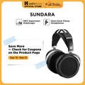 HIFIMAN SUNDARA Over-Ear Full-Size Planar Magnetic Headphones (Black) with High Fidelity Design Metal Casing