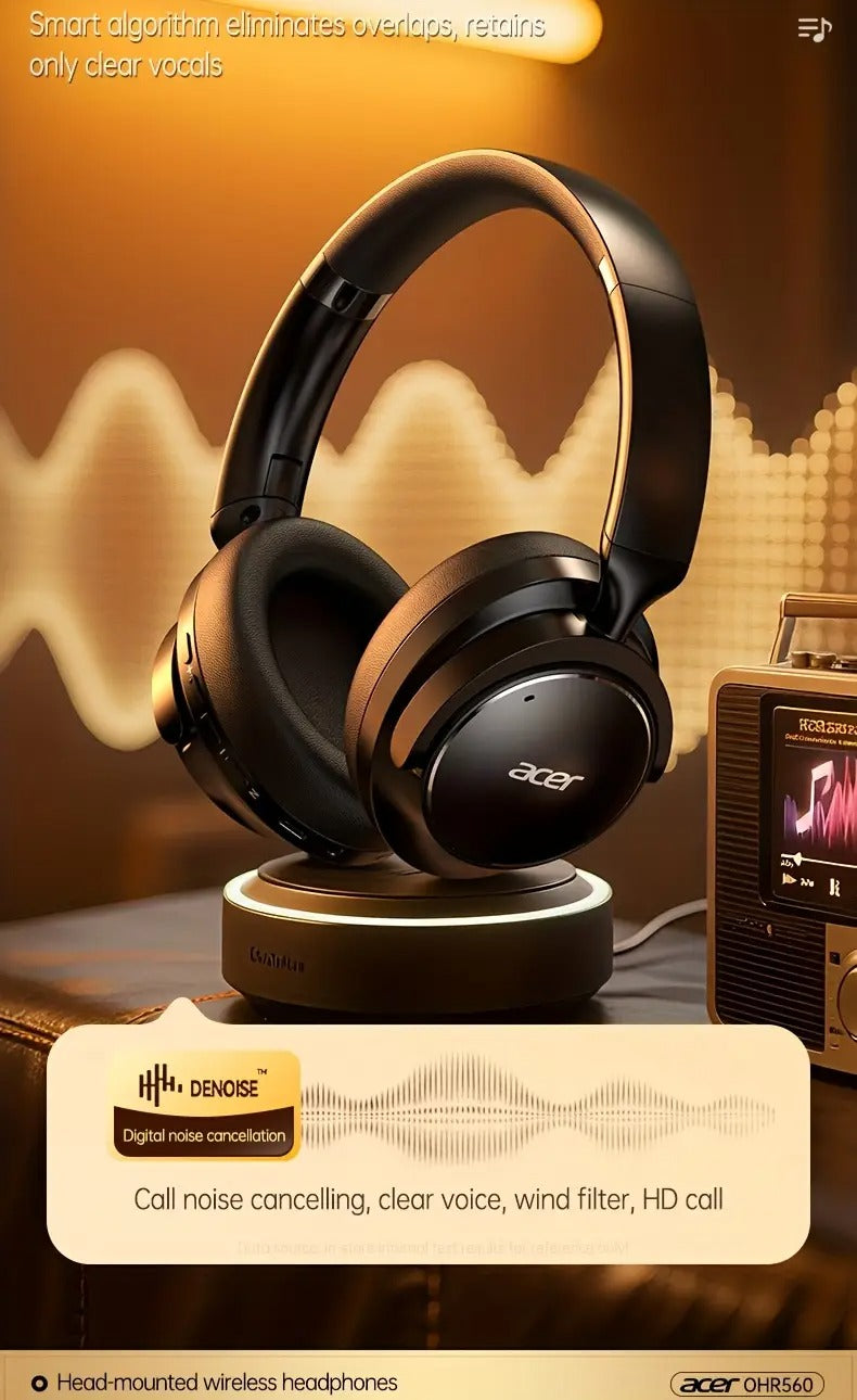 NNETM Wireless Over-Ear Headphones with Noise Cancelling