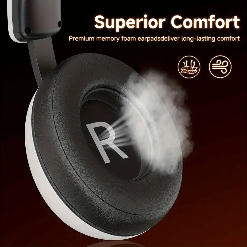 NNETM Wireless Bluetooth Over-Ear Headphones with ANC Microphone
