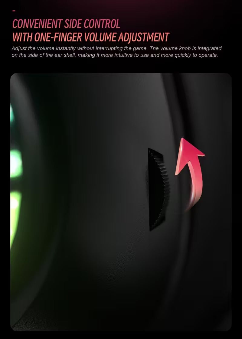 Surround Bass Gaming Headphones with LED and Mic