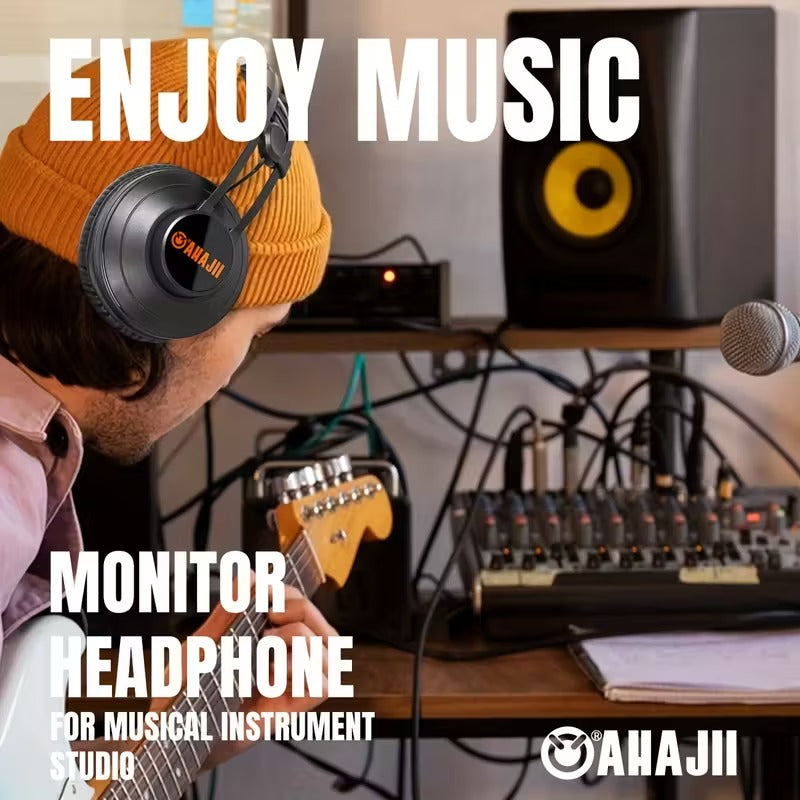 NNETM Wired Studio Monitor Headphones for Recording
