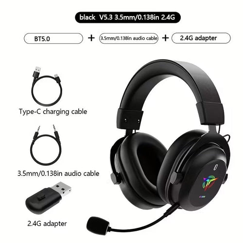 3-in-1 Gaming Headphones Wireless Wired Headset