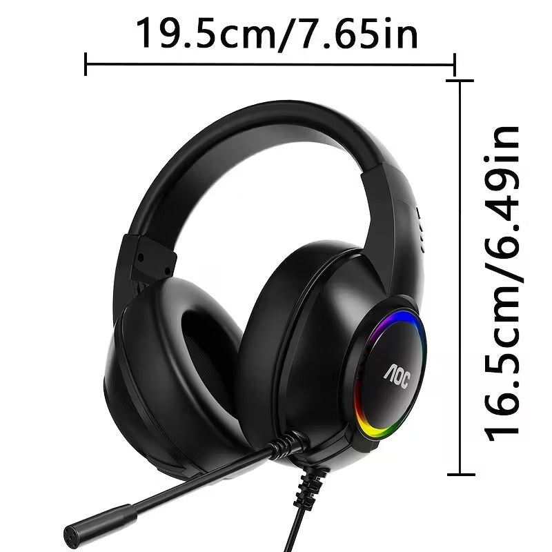 Surround Bass Gaming Headphones with LED and Mic